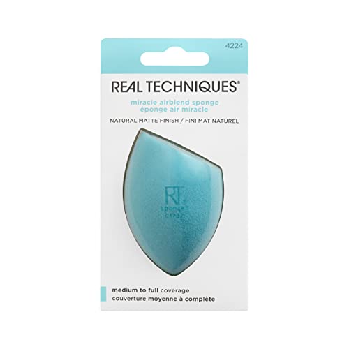REAL TECHNIQUES New Miracle Airblend Sponge for Foundation - Matt Finish (1 Pack)