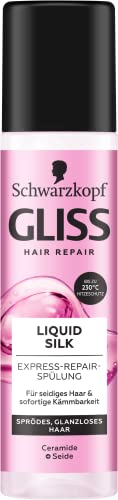 Gliss Express Repair Conditioner Liquid Silk (200ml), Conditioner for Exceptionally Soft Hair, Conditioner with Heat Protection up to 230°C