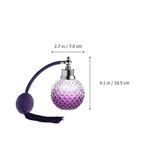 ROSENICE 100ml Refillable Perfume Bottle Spray Atomizer Crystal Art Vintage Style Long Spray Bottle (Purple)