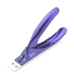 Beauty Plus Acrylic False Nail Clipper Stainless Steel Nail Tip Cutter Trimmer Fake Nail Clippers for Nail (Purple)