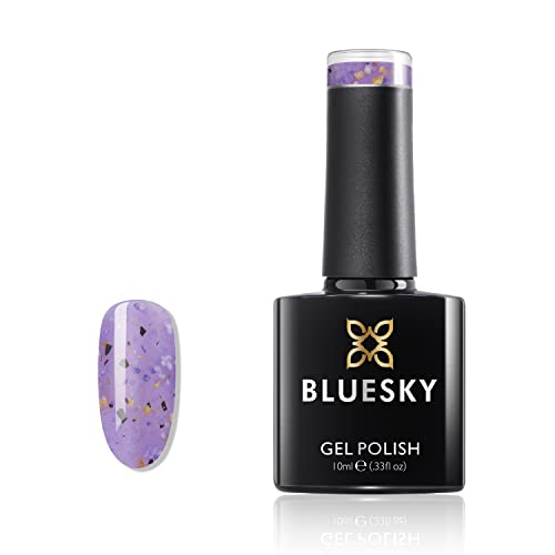 BLUESKY Gel Nail Polish, Flower Gel, Wisteria Whisper, BFL04, Purple, Jelly, Long Lasting, Chip Resistant, (Requires Drying Under UV or LED Lamp)