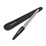 Manicare Sapphire Nail File, Long Double Sided With Coarse and Fine Grit For Shaping and Styling Natural and Artificial Nails, Ideal For Tough Na