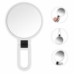 Makeup Mirror Double Sided 5X/1X Magnifying,Hand Held Mirror with Folding Handle,Compact Cosmetic Vanity Mirror for Girls,Ladies,Beauty,Handbag,T