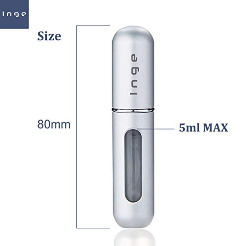 Inge Perfume Atomiser Bottles Refillable Travel Perfume Bottles Perfume Atomisers Portable Mini Perfume Bottles - 5ml - 5 Pack