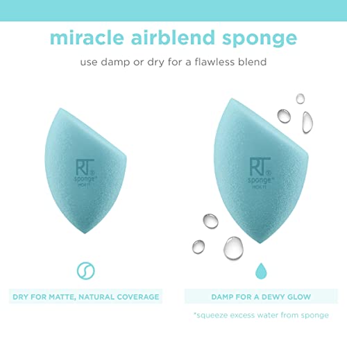 REAL TECHNIQUES New Miracle Airblend Sponge for Foundation - Matt Finish (1 Pack)