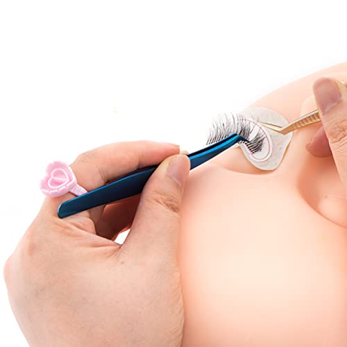Eyelash Extension Supplies, 100PCS Volume Heart Glue Rings for Lashes Fan, Lash Glue Holder Ring Cups, Eyelash Glue Ring for Lash Extension Suppl