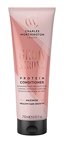 Charles Worthington Grow Strong Protein Conditioner, Hair Growth Conditioner for Fine Hair, Hair Repair Products for Women and Men, Salon Hair Re