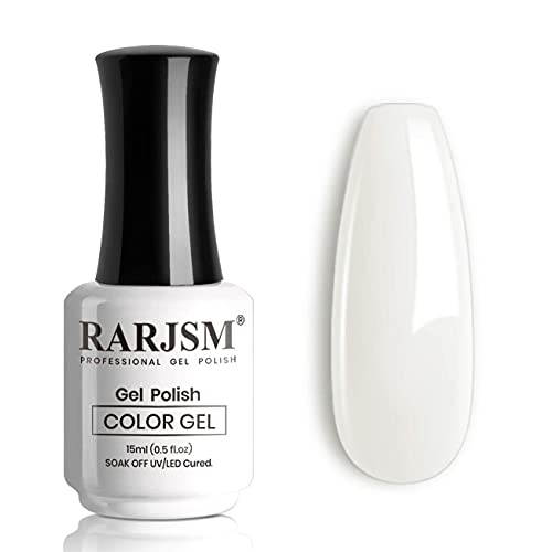 RARJSM Gel Nail Polish Milky Rose LED UV Gel Soak Off Clear Nude Light Pink French Manicure Transparent Jelly Nail Gel Polish Varnish Curing Requ