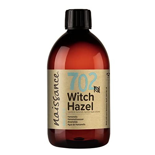 Naissance Distilled Witch Hazel (no. 702) 500ml - Pure, Natural, Cruelty Free, Vegan - Cleansing & Toning - Aromatherapy, Skincare and DIY Beauty