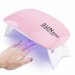 SOSPIRO LED UV Nail Lamp, Portable Gel Nail Dryer, 6W Mini UV Lamps, Professional Nail Art Tool Accessory(Pink)