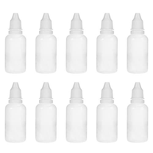 JJPRIME 10pcs Empty Plastic Squeezable Dropper Bottle | Water Liquid Eye Drops | Squeezy Bottles | Refillable Bottles Containers Portable Travel