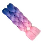 2pcs Colorful Twist Braided Hair, Giant Braided Synthetic Hair, Mix Three Colors, Soft, Fashionable Synthetic Braided Hair Extensions for DIY Wig