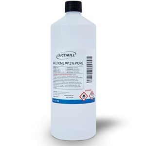 1 Litre (1000ml) Acetone 99.5% Pure High Strength Acrylic Nail Tip Polish Remover