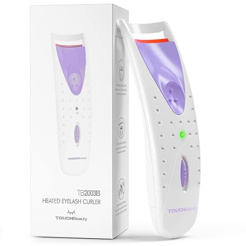 TOUCHBeauty Electric Eyelash Curler, Heated Eyelash Curler with Smart Silicone Heating Pads AG-2003B (Purple)