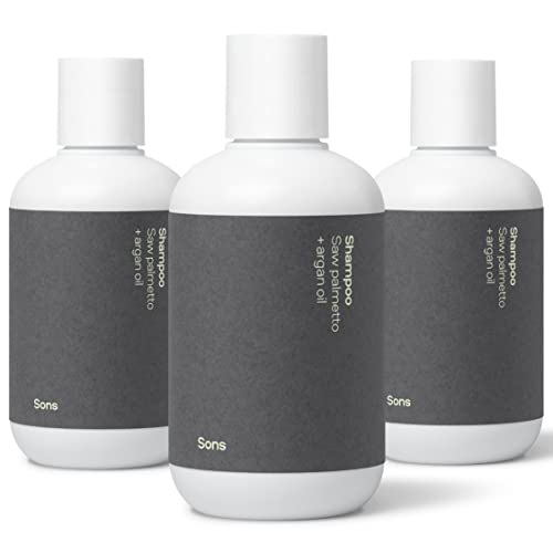 Sons Hair Growth Shampoo for Men - Reverse Hair Thinning and Loss - Formula Boosts Thick Hair Regrowth (3 Month)