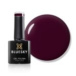Bluesky Gel Nail Polish, Dark Maroon A072, Dark Purple, Long Lasting, Chip Resistant, 10 ml (Requires Drying Under UV LED Lamp)