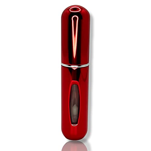 Blue Gloss Refillable Perfume Atomizer – 5 Ml Mini Empty Refill Spray Bottle, Small Portable Pocket Perfume Dispenser, Must Haves Essentials for