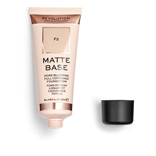 Makeup Revolution, Matte Base, Foundation, F2, 28ml