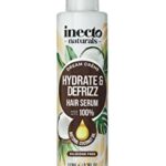 Inecto Naturals Hydrate & Defrizz Coconut Dream Crème Hair Serum 100ml, Anti Frizz, Preservers Moisture for Visibly Smooth Hydrated, 100% Natural