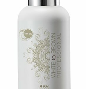 WHITE to BROWN Professional 8.5 Percent DHA Spray Tan Solution, 250 ml