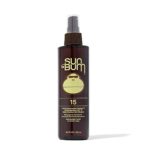 Sun Bum Moisturizing Tanning Oil, SPF 15, 9oz Bottle, Protecting Dark Tanning Oil, Organic Coconut Oil, Aloe Vera