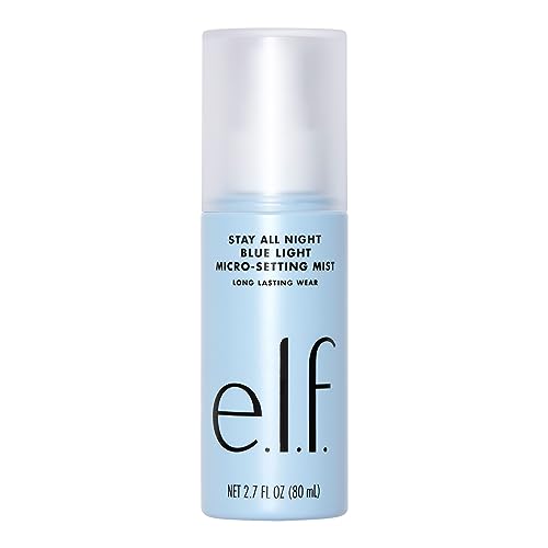 e.l.f. Stay All Night Blue Light Micro-Setting Mist, Setting Spray & Skin Refresher For A Matte Finish, Reduces Blue Light Transmission, 2.7 Fl O