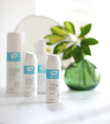 Green People Vita Min Fix 24-Hour Cream 50ml | Natural & Organic Face Cream | Day & Night Moisturiser with Squalane for Normal & Dry Skin | Parab