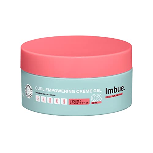 Imbue Curl Empowering Crème Gel, Vegan & Curly Girl Compliant, 200ml Paraben Free For 4A-4C Wavy Coily Hair; Curl Cream for Curly Hair, Edge Cont