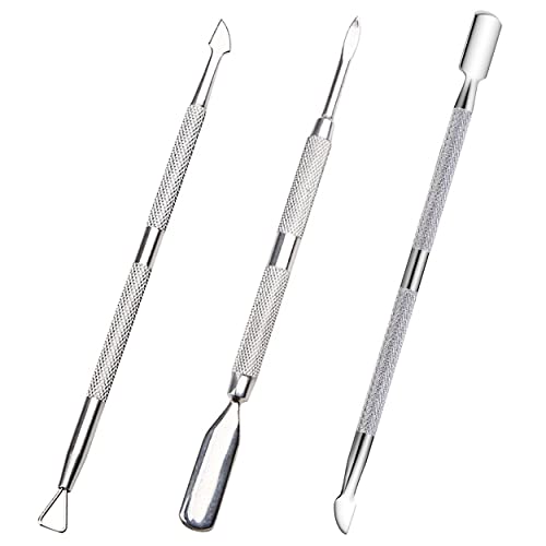 Cuticle Pusher 3Pcs Nail Tools Nail Cuticle Remover Metal Cuticle Pusher Nail Cuticle Pusher Nail Scraper Dual Cuticle Pusher Tool for Fingernail
