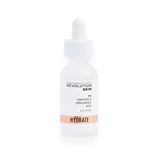 Revolution Skincare 5% Caffeine & Hyaluronic Acid Under Eye Serum, Reduces Dark Circles & Under Eye Puffiness, Vegan & Cruelty-Free, 30ml