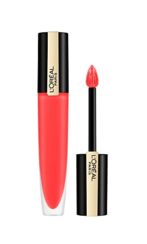 L'Oreal Paris Rouge Signature Matte Liquid Lipstick, Ultra-Matte Lip Stain, Up To 24 Hours of Colour, 113 I Don't, 41 ml (Pack of 1)