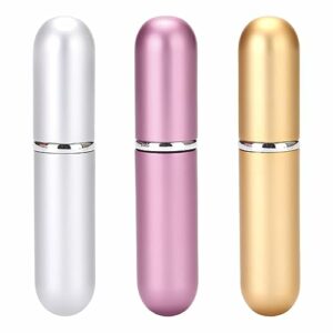 3 Pcs 5ML Perfume Atomiser, Mini Perfume Atomiser Refillable Bottles Perfume Travel Bottle Empty Spray Bottle for Fragrances Colognes Aftershave,