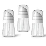 Aurdox Small Spray Bottles 50ml, Upgraded Fine Mist Spray Bottle, Empty Water Bottle for Face, hair, Cleaning-3 Pack/Clear Color