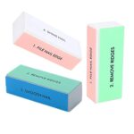 3PCS Nail Buffer Blocks，4-Sided Grit Professional Nail Files Manicure Treatment Sanding File for Shiny Glossy Surface Natural Nails Acrylic Nail