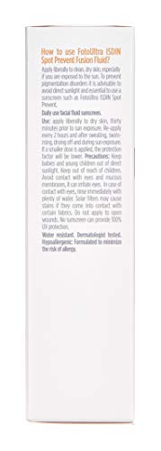 ISDIN FotoUltra Spot Prevent SPF 50+ Fusion Fluid Texture Very High Protection Prevents Pigment Stains 50ml