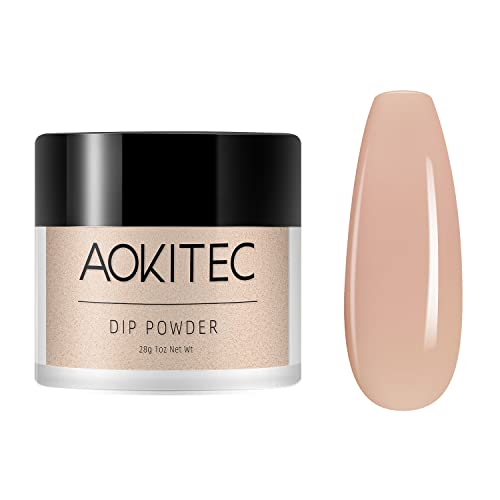 Aokitec 28g Dip Powder Clear Fashion Color Nail Dipping Powder French Powder Pro Collection System Nail Art Starter Manicure Salon DIY at Home Od