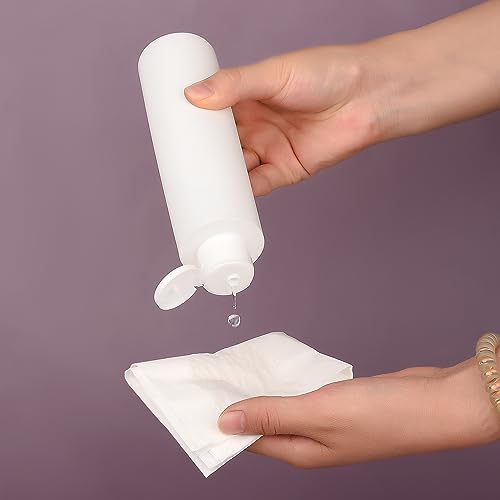 HIXNUG 3 Pieces Empty Bottle Plastic Refillable Bottle with Flip Cap Travel Bottles Toiletries Containers for Liquid Shampoo Lotion