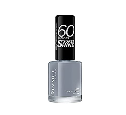Rimmel London 60 Seconds Super Shine by Rita Ora Nail Polish, 300 Glaston-Berry, 8 ml
