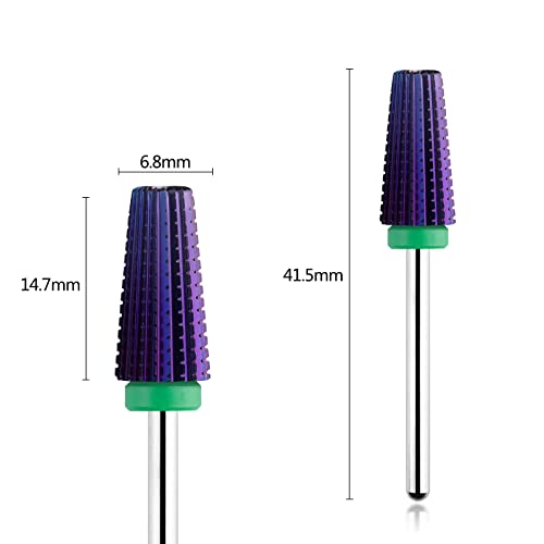 BNG 5 in 1 Carbide Nail Drill Bit Fast Remove Acrylic & Hard Gel Professional 3/32" Electric Nail Drill Tungsten Steel Bits Manicure Pedicure Pro