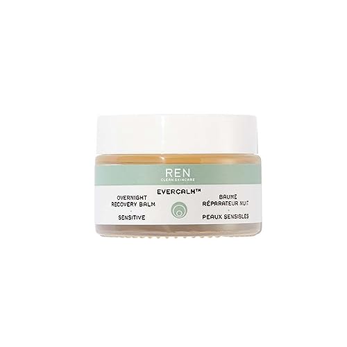 REN Clean Skincare Evercalm™ Overnight Recovery Balm | Intensively Nourishes Skin Barrier to Hydrate & Soothe during Sleep | Calms Red or Irritat