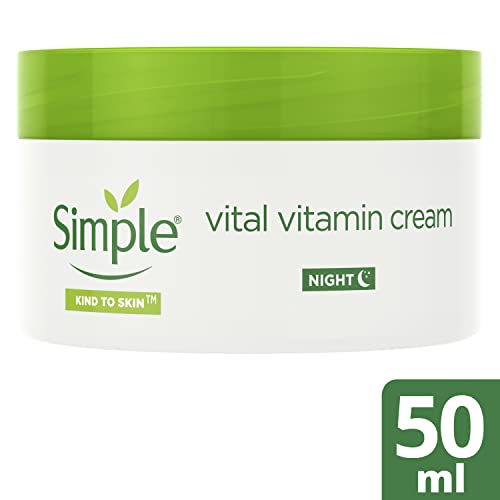 Simple Kind to Skin Vital Vitamin Night Cream restores and replenishes skin face moisturiser 50 ml