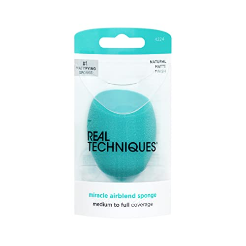REAL TECHNIQUES New Miracle Airblend Sponge for Foundation - Matt Finish (1 Pack)