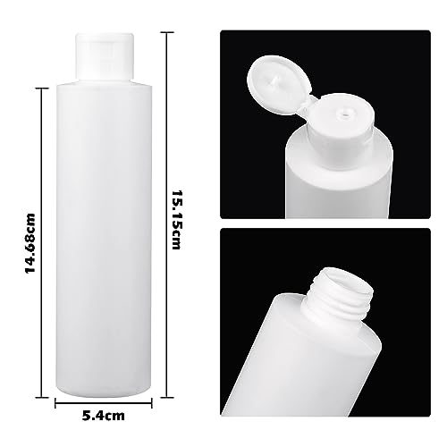 HIXNUG 3 Pieces Empty Bottle Plastic Refillable Bottle with Flip Cap Travel Bottles Toiletries Containers for Liquid Shampoo Lotion