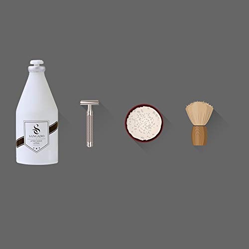 SANGADO Invincible Aftershave Lotion for Men, Moisturizing, Refreshing, Luxury Smelling, Woody Aquatic Scent, Fine French Essences, Long-Lasting,