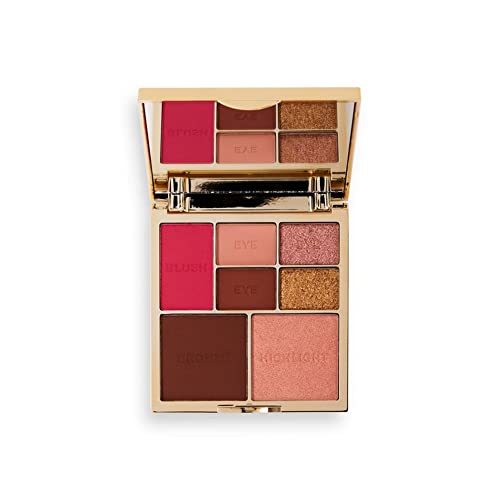 Revolution Pro, True Love Eye & Face Palette, Face Blusher/Bronzer/Highlighter, x4 Eyeshadow Pans, 7 Pan Multi-Use Makeup Palette, Matte & Shimme