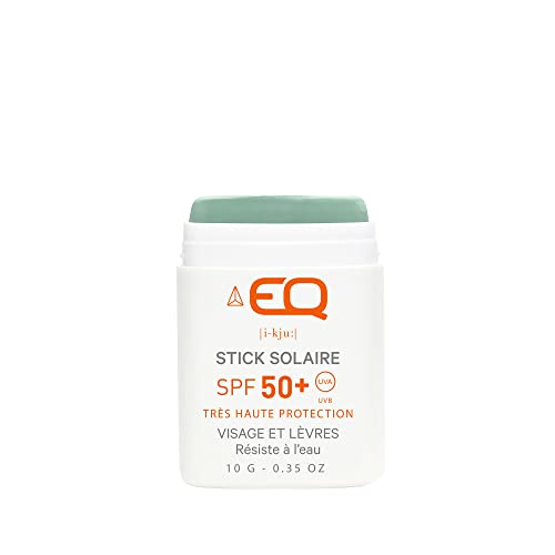 EQ | Mineral Sunscreen Face Stick SPF50+ - Very High Colored Sun Protection - Water Resistant - Ocean Friendly - For Kids and Sports Activites -