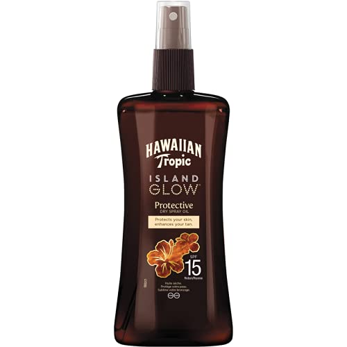 HAWAIIAN Tropic Island Glow Protective Dry Spray Oil SPF15 200ml