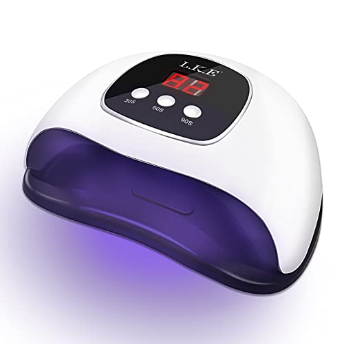 LKE LED UV Lamps for Gel Nails, UV Nail Lamp/Light Professional Faster UV Nail Dryer with 3 Timers, Automatic Sensor, Portable Nail Art Light for