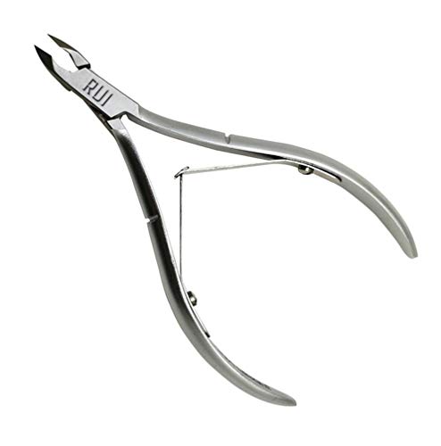 Rui Smiths Professional Cuticle Nippers | Precision Surgical-Grade Stainless Steel Cuticle Trimmer, French Handle, Double Spring, 4mm Jaw (Quarte