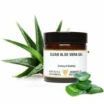 Aloe Vera Clear Gel - in a 60ml amber glass jar by Amphora Aromatics; Perfect for cooling skin after over exposure to the elements. Keep in the f